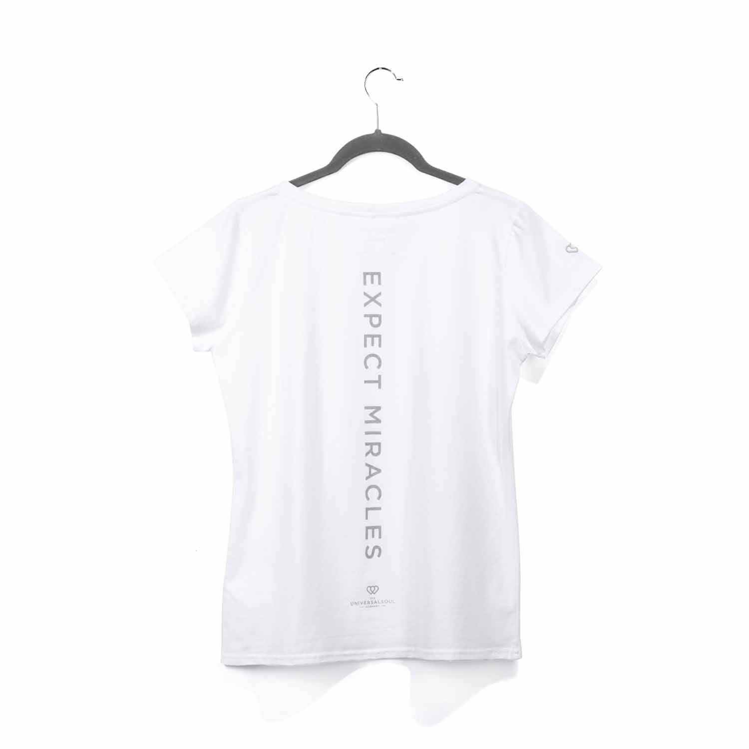 Expect Miracles Hand Embroidered T-shirt - short sleeved - Limited Edition Back - The Universal Soul Company