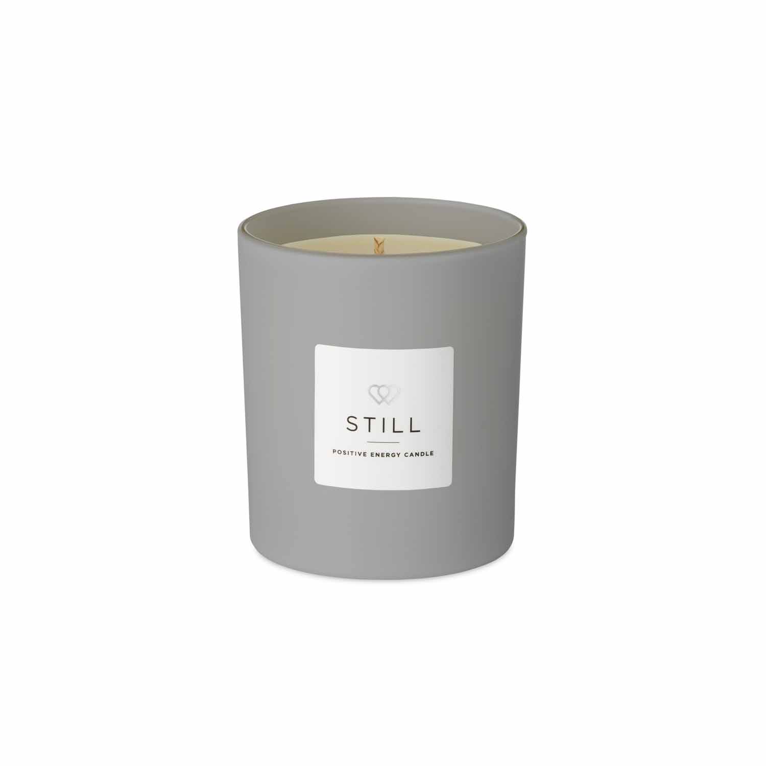 Positive energy Candle Still 30cl matt grey- The Universal Soul Company